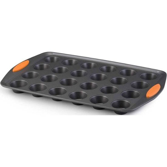 Rachael Ray - Yum-o! Oven Lovin' 24-Cup Mini Muffin Pan - Gray/Orange
